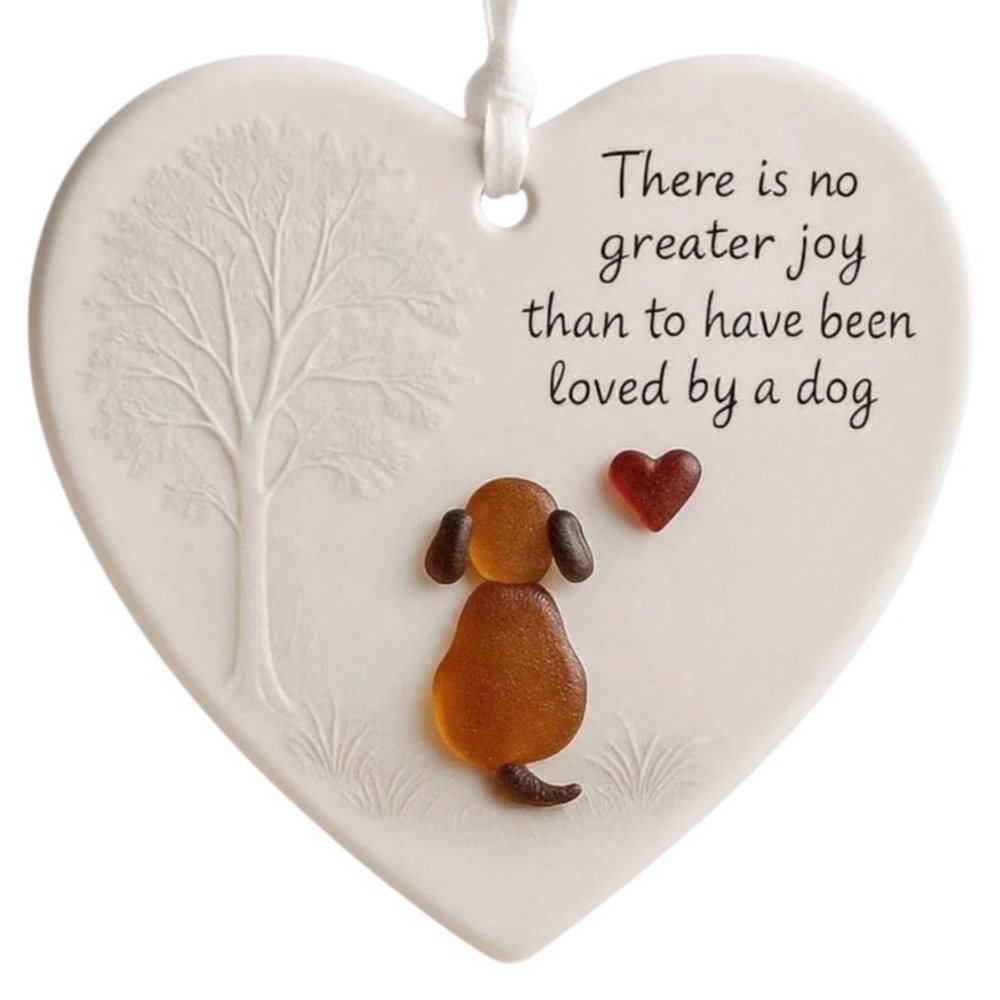 Heart Dog Wood Christmas Ornament (NWT) - Picture 10 of 10